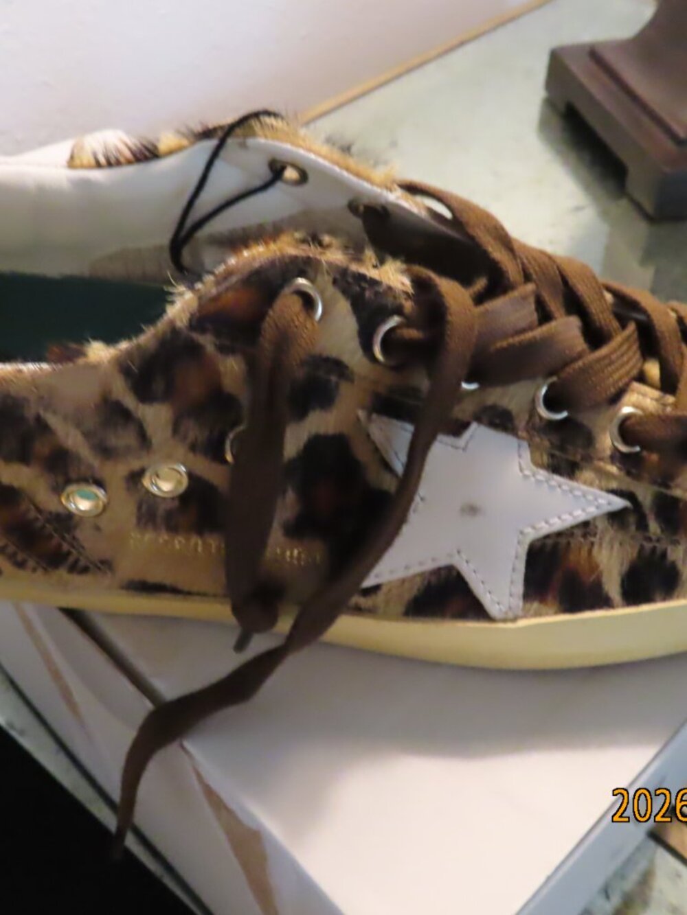 Golden Goose Women’s Super-Star in leopard-print pony skin Size 39 - Picture 6 of 16